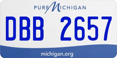 MI license plate DBB2657