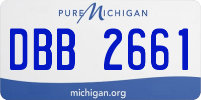 MI license plate DBB2661