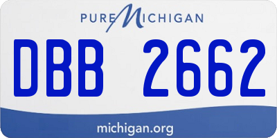 MI license plate DBB2662