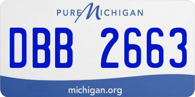 MI license plate DBB2663