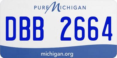 MI license plate DBB2664