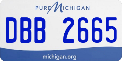 MI license plate DBB2665
