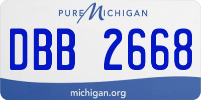 MI license plate DBB2668