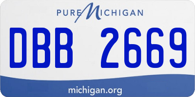 MI license plate DBB2669