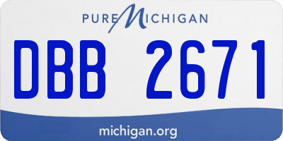 MI license plate DBB2671