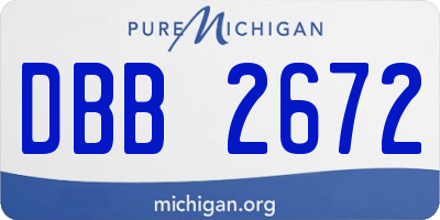 MI license plate DBB2672