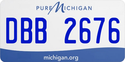 MI license plate DBB2676