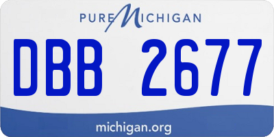 MI license plate DBB2677