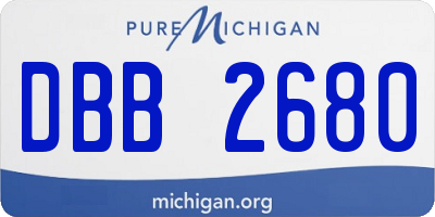 MI license plate DBB2680