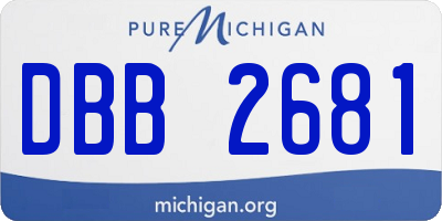 MI license plate DBB2681