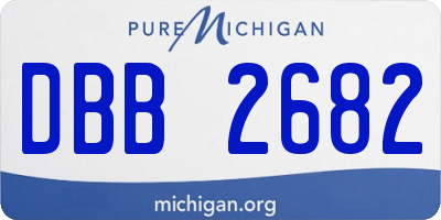 MI license plate DBB2682