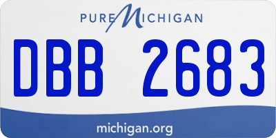 MI license plate DBB2683
