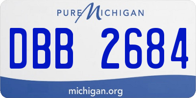 MI license plate DBB2684
