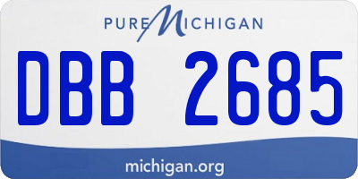 MI license plate DBB2685