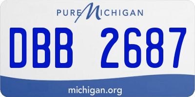 MI license plate DBB2687