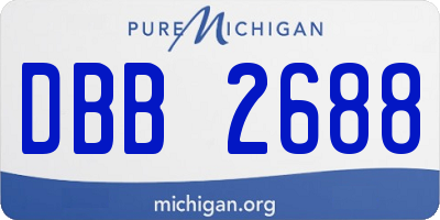 MI license plate DBB2688