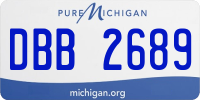 MI license plate DBB2689