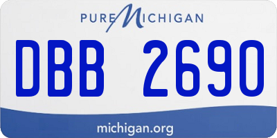 MI license plate DBB2690