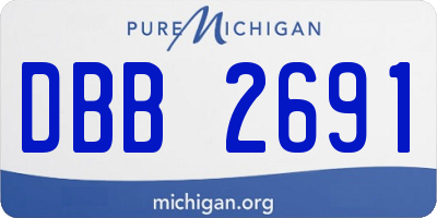 MI license plate DBB2691
