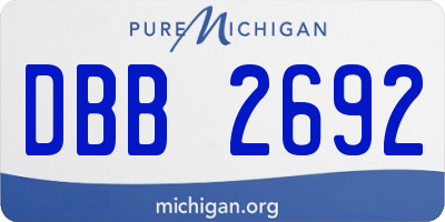 MI license plate DBB2692