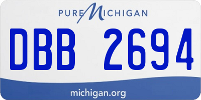 MI license plate DBB2694