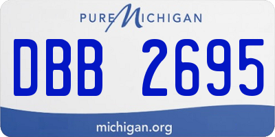 MI license plate DBB2695