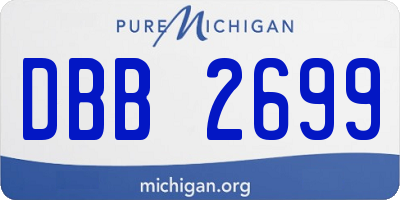 MI license plate DBB2699