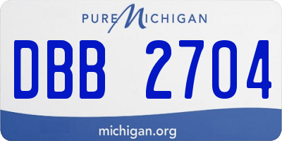 MI license plate DBB2704