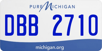 MI license plate DBB2710
