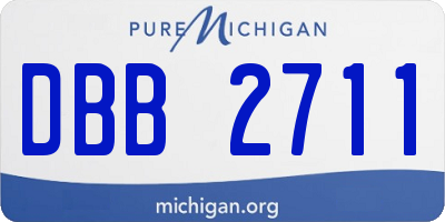 MI license plate DBB2711