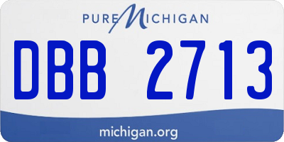 MI license plate DBB2713
