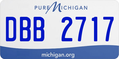 MI license plate DBB2717