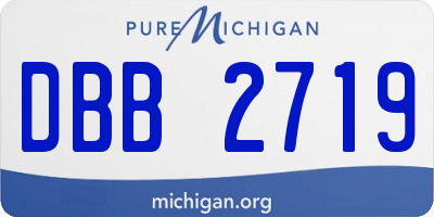 MI license plate DBB2719