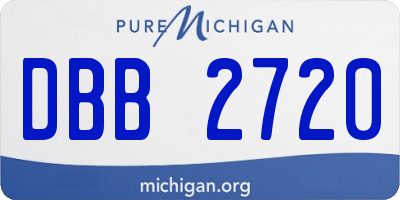 MI license plate DBB2720
