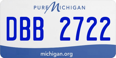 MI license plate DBB2722