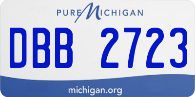 MI license plate DBB2723