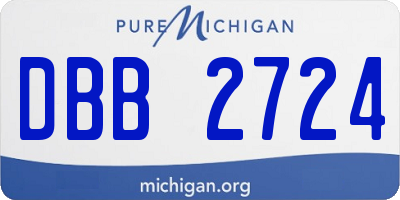 MI license plate DBB2724