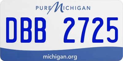 MI license plate DBB2725