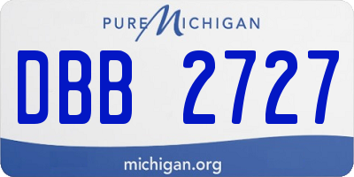 MI license plate DBB2727