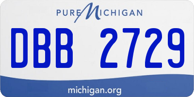 MI license plate DBB2729