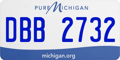 MI license plate DBB2732