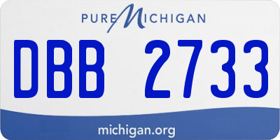 MI license plate DBB2733