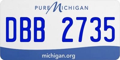 MI license plate DBB2735