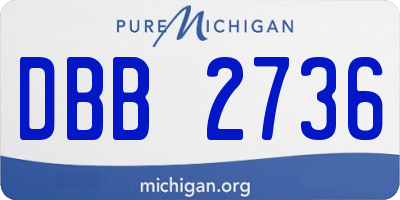 MI license plate DBB2736