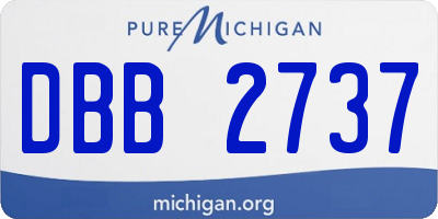 MI license plate DBB2737