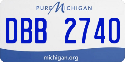 MI license plate DBB2740