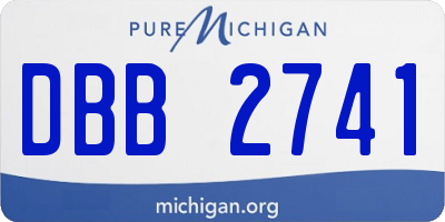 MI license plate DBB2741