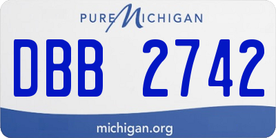 MI license plate DBB2742