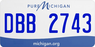 MI license plate DBB2743