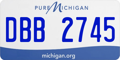 MI license plate DBB2745